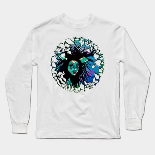 Nymph in Leaves nature lovers gift Long Sleeve T-Shirt